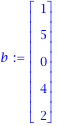 b := matrix([[1], [5], [0], [4], [2]])