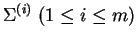 $ \Sigma ^{(i)} \; (1 \leq i \leq m)$