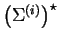 $ \big( \Sigma ^{(i)} \big) ^{\star}$