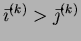 $ \vec{\imath}^{(k)} >
\vec{\jmath}^{(k)}$