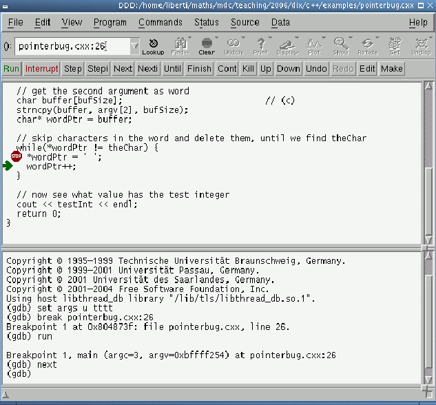 \fbox{\tt set args
y test}