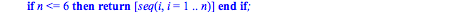 sixcoloriage := proc (M) local i, L, n, C, j, N; n := LinearAlgebra:-LinearAlgebra(M); if n <= 6 then return [seq(i, i = 1 .. n)] end if; i := degrecinq(M); if not type(i, integer) then return 