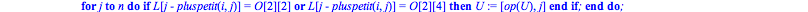 cinqcoloriage := proc (M) local n, i, j, p, C, L, O, K, U; n := LinearAlgebra:-LinearAlgebra(M); if n <= 5 then return [seq(i, i = 1 .. n)] end if; i := degrecinq(M); if not type(i, integer) then retu...