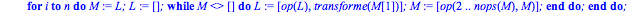 penrose := proc (n) local L, M, i, t; L := [seq([1, R[2*i-1], 0], i = 1 .. 5)]; for i to n do M := L; L := []; while M <> [] do L := [op(L), transforme(M[1])]; M := [op(2 .. nops(M), M)] end do end do...