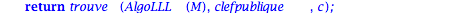 casser := proc (c, clefpublique) local i, n, M, S; n := nops(clefpublique)+1; M := [seq([seq(0, i = 1 .. n)], i = 1 .. n)]; for i to n-1 do M[i][i] := 1; M[i][n] := clefpublique[i] end do; M[n][n] := ...