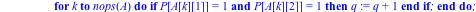 Laman := proc (G) local S, A, i, j, k, P, p, q; S := G[1]; A := G[2]; if nops(A) <> 2*nops(S)-3 then return false end if; P := [seq(0, i = 1 .. nops(S))]; for i to 2^nops(S)-1 do j := 1; while P[j] = ...