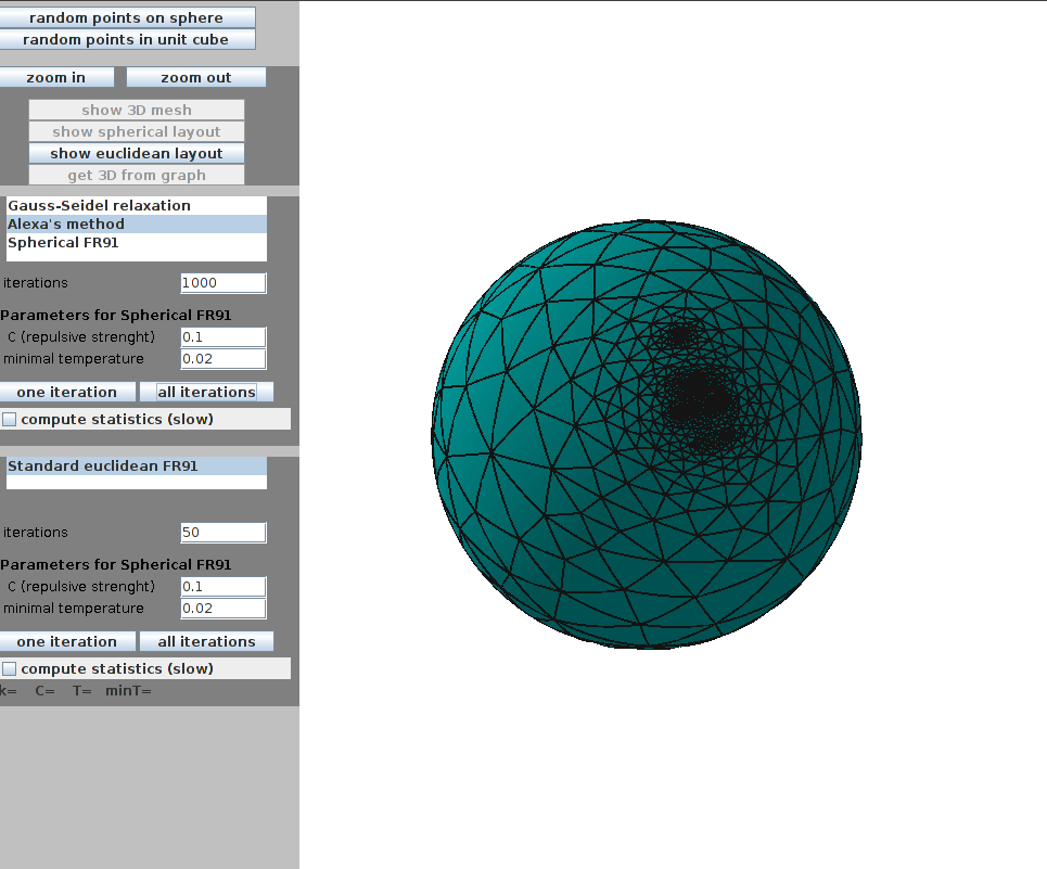 Computation of Spherical drawings