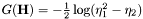 $ G(\mathbf{H}) = - \frac{1}{2} \log ( \eta_1^2 - \eta_2 ) $