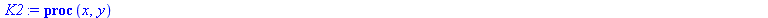 proc (x, y) local a, db, dc; db := array(1 .. 2); dc := array(1 .. 2); a := `+`(x, y); db[1] := `+`(a, x); dc[1] := db[1]; return `*`(dc[1], `*`(y)), `+`(`*`(a, `*`(x)), `*`(y, `*`(x)), 2) end proc