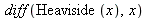 diff(Heaviside(x), x)