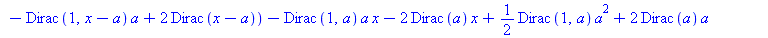 `+`(`*`(`/`(1, 2), `*`(Dirac(1, `+`(x, `-`(a))), `*`(`^`(x, 2)))), `-`(`*`(`/`(1, 2), `*`(Dirac(1, `+`(x, `-`(a))), `*`(`^`(a, 2))))), `*`(2, `*`(Dirac(`+`(x, `-`(a))), `*`(x))), Heaviside(`+`(x, `-`(...