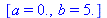 [a = 0., b = 5.]