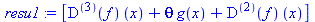 [`+`(((`@@`(D, 3))(f))(x), `*`(theta, `*`(g(x))), ((`@@`(D, 2))(f))(x))]
