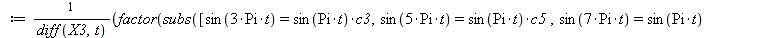 c3 := simplify(ChebyshevU(2, cos(`*`(Pi, `*`(t)))), 'ChebyshevU'); -1; c5 := simplify(ChebyshevU(4, cos(`*`(Pi, `*`(t)))), 'ChebyshevU'); -1; c7 := simplify(ChebyshevU(6, cos(`*`(Pi, `*`(t)))), 'Cheby...