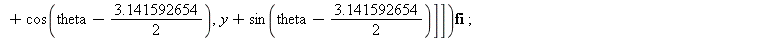 car := proc (x, y, theta, phi) local caisse, essieu, roue; global car_display; if car_display = 0 then caisse := polygonplot([seq([`+`(x, cos(`+`(theta, `/`(`*`(-1, `*`(3.141592654)), `*`(2.)), `/`(`*...