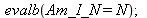 evalb(Am_I_N = N); 1