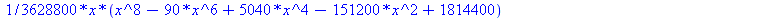 proc (x) if `<>`(x, 0) then `/`(`*`(`+`(1, `-`(cos(x)))), `*`(x)) else `+`(`*`(`/`(1, 3628800), `*`(x, `*`(`+`(`*`(`^`(x, 8)), `-`(`*`(90, `*`(`^`(x, 6)))), `*`(5040, `*`(`^`(x, 4))), `-`(`*`(151200, ...