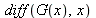 diff(G(x), x)
