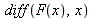 diff(F(x), x)