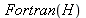 Fortran(H)