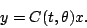 \begin{displaymath}
y=C(t,\theta)x.
\end{displaymath}