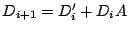 $D_{i+1}=D_{i}'+D_{i}A$