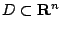 $D\subset{\bf R}^{n}$