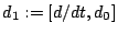 $d_{1}:=[d/dt,d_{0}]$