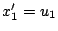 $x_{1}'=u_{1}$
