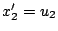 $x_{2}'=u_{2}$