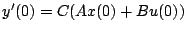 $y'(0)=C(Ax(0) +Bu(0))$
