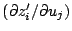 $(\partial z_{i}'/\partial u_{j})$
