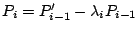 $P_{i}=P_{i-1}'-\lambda_{i}P_{i-1}$