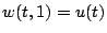 $w(t,1)=u(t)$