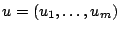 $u=(u_{1}, \ldots, u_{m})$