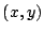 $(x,y)$