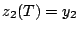 $z_{2}(T)=y_{2}$