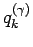 $q_{k}^{(\gamma)}$