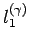 $l_{1}^{(\gamma)}$