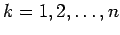 ${k=1,2,\dots,n}$
