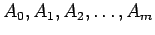 ${A_{0}, A_{1}, A_{2}, \dots, A_{m}}$