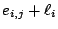 $e_{i,j}+\ell_{i}$
