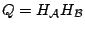 $Q=H_{\cal A}H_{\cal B}$