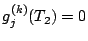 $g_{j}^{(k)}(T_{2})=0$