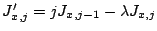 $J_{x,j}'=jJ_{x,j-1} - \lambda J_{x,j}$