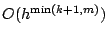 $O(h^{\min(k+1,m)})$
